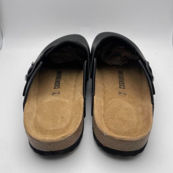CUSHIONAIRE Women's Hana Cork Footbed Clog BLACK 6.5 - Picture 5 of 7